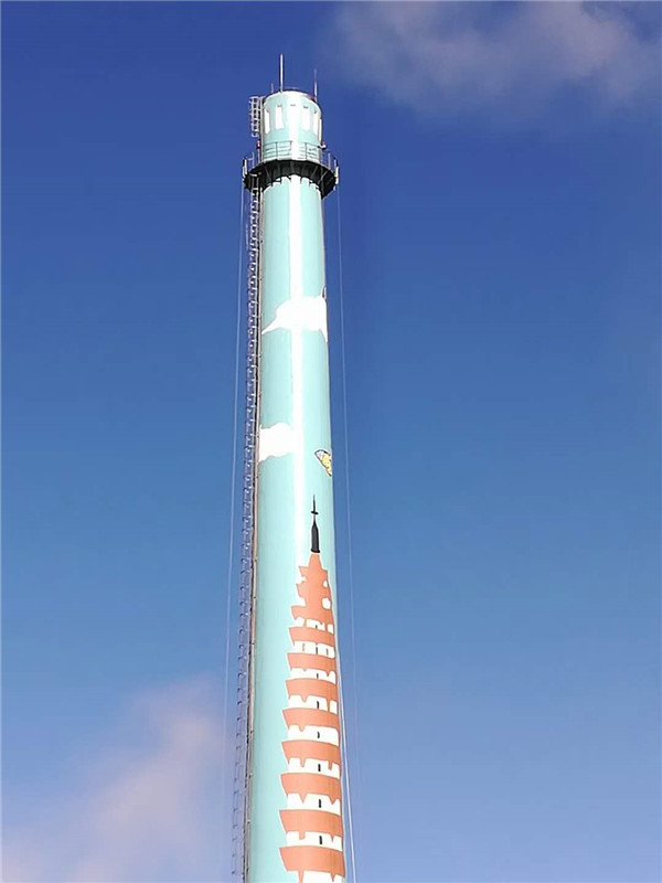烟囱美化施工时发生堵塞的处理